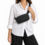 Side Quest Belt Bag – Black – worn crossbody as a chest sling – ECADRA