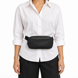 Side Quest Belt Bag – Black – worn on the waist – ECADRA