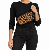 Side Quest Belt Bag – Leopard Latte – worn crossbody as a chest sling – ECADRA