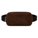 Side Quest Belt Bag – Chocolate Suede – belt bag for women, Chocolate Suede – شنطة وسط حريمي – ECADRA