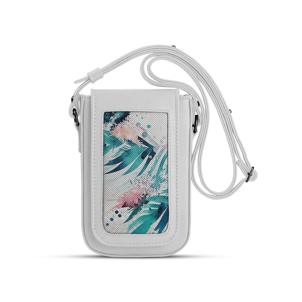 White Tagged Crossbag Splash – شنطة كروس للموبايل – ECADRA