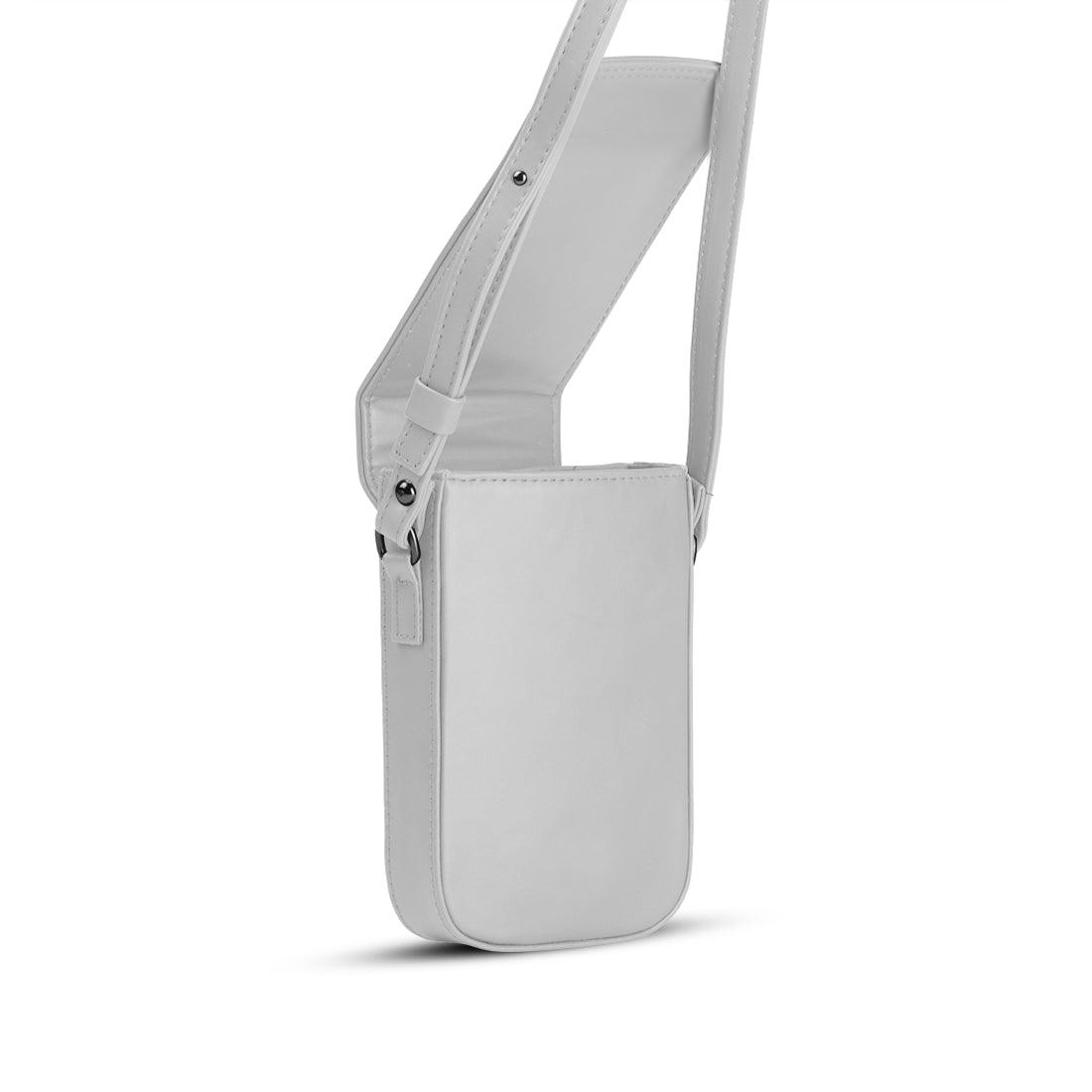 White Tagged Crossbag Splash – شنطة كروس للموبايل، صورة تانية – ECADRA