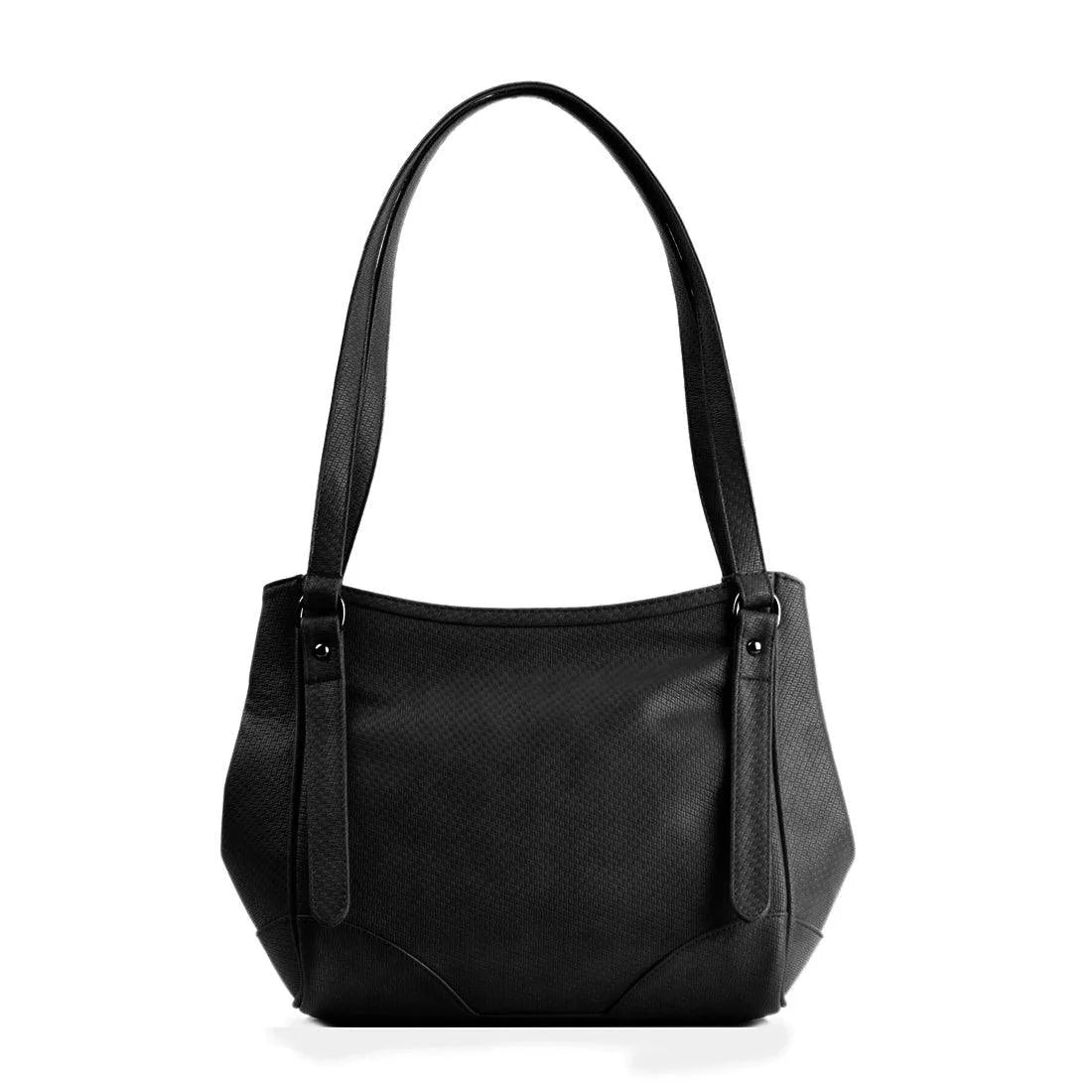 Black Leather Tote Bag Mystery Lady - CANVAEGYPT