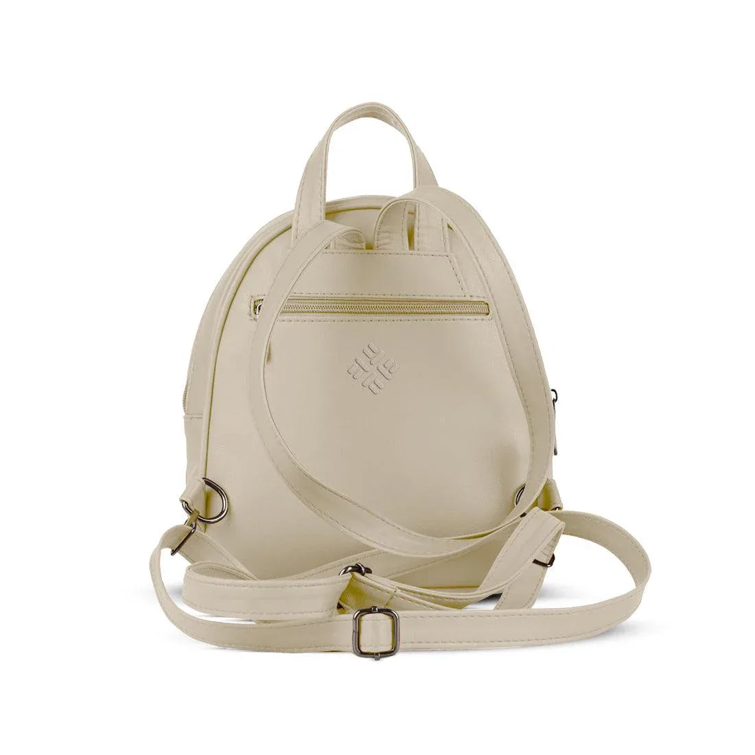 Beige O Mini Backpacks Leafs - CANVAEGYPT