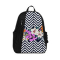 Black Mixed Backpack Arrow Flower