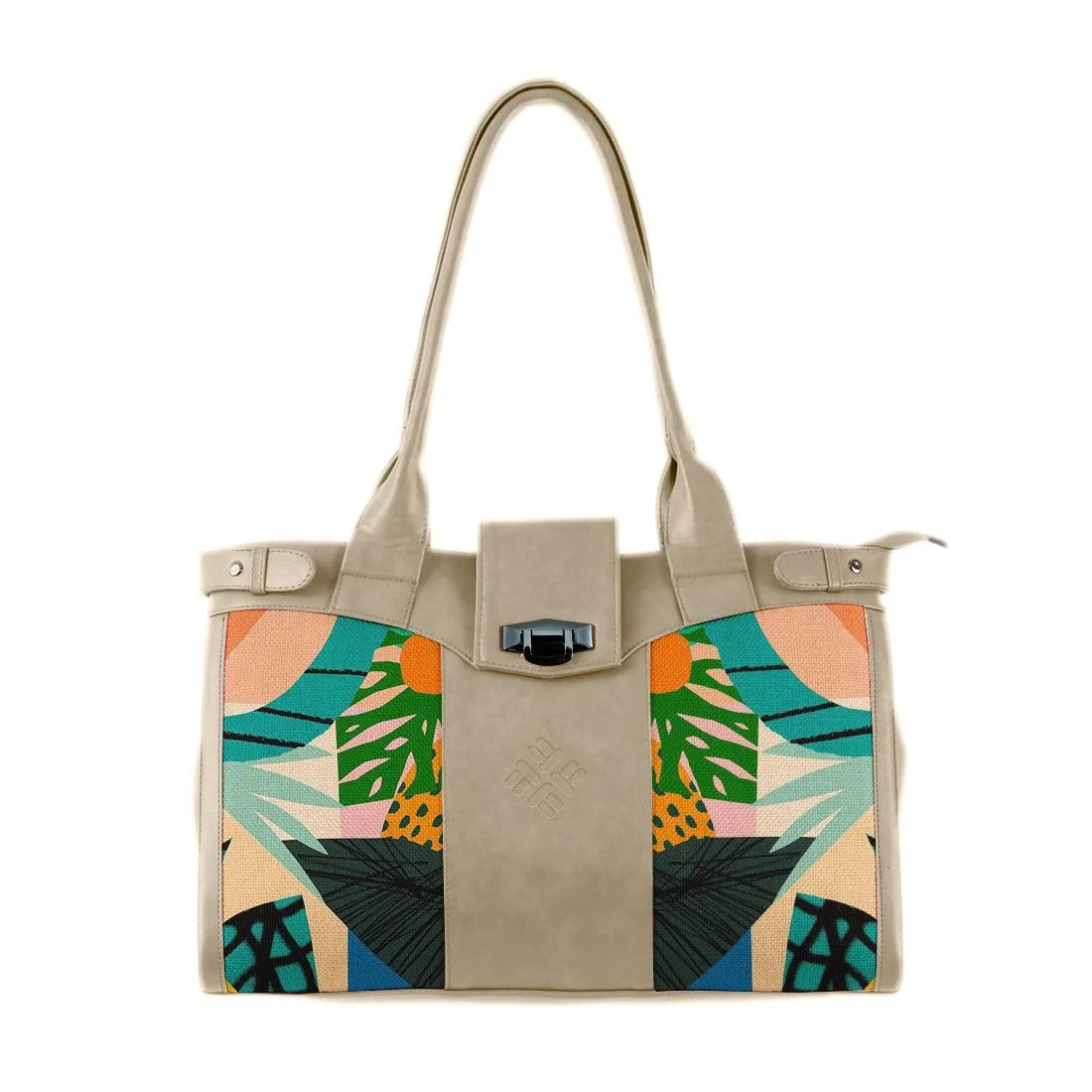 Beige Double Handle Large Bag Garden - CANVAEGYPT