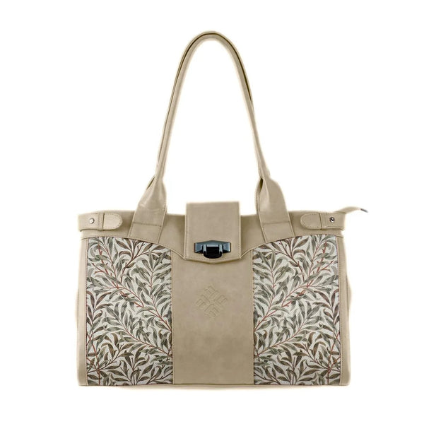 Beige Double Handle Large Bag Leaves Pattern - CANVAEGYPT