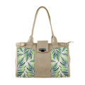 Beige Double Handle Large Bag Palm