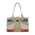 Beige Double Handle Large Bag Touching