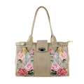 Beige Double Handle Large Bag Watercolor gentle
