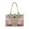 Beige Double Handle Large Bag Watercolor gentle