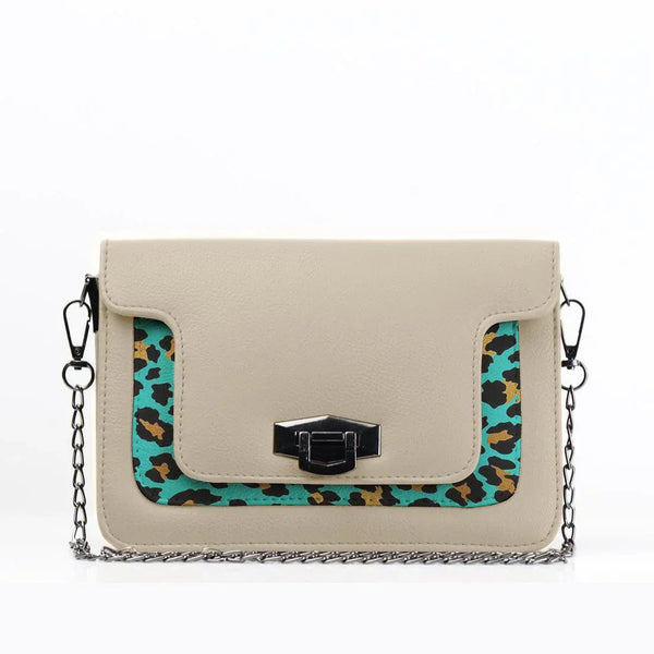 Beige Mini Embossed Chain Bag Creative Skin - CANVAEGYPT