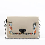 Beige Mini Embossed Chain Bag Sand Brushes - CANVAEGYPT