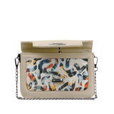 Beige Mini Embossed Chain Bag Sand Brushes - CANVAEGYPT