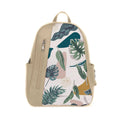 Beige Mixed Backpack Leafs Art