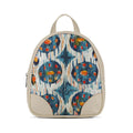 Beige O Mini Backpacks Blue circle