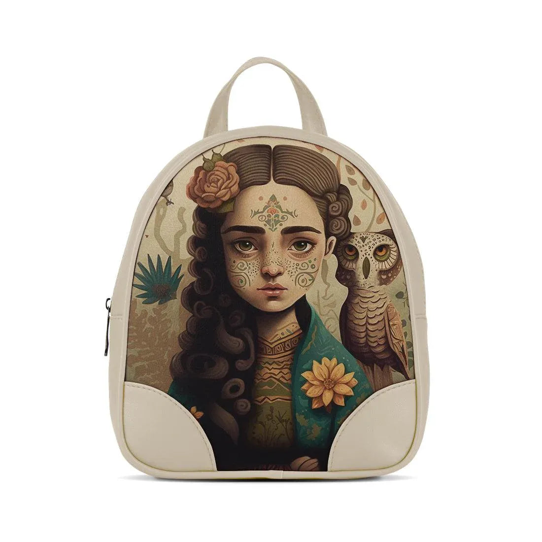 Beige O Mini Backpacks Child Guard - CANVAEGYPT