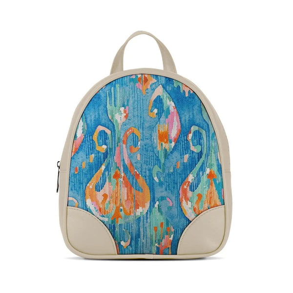 Beige O Mini Backpacks Electric blue - CANVAEGYPT