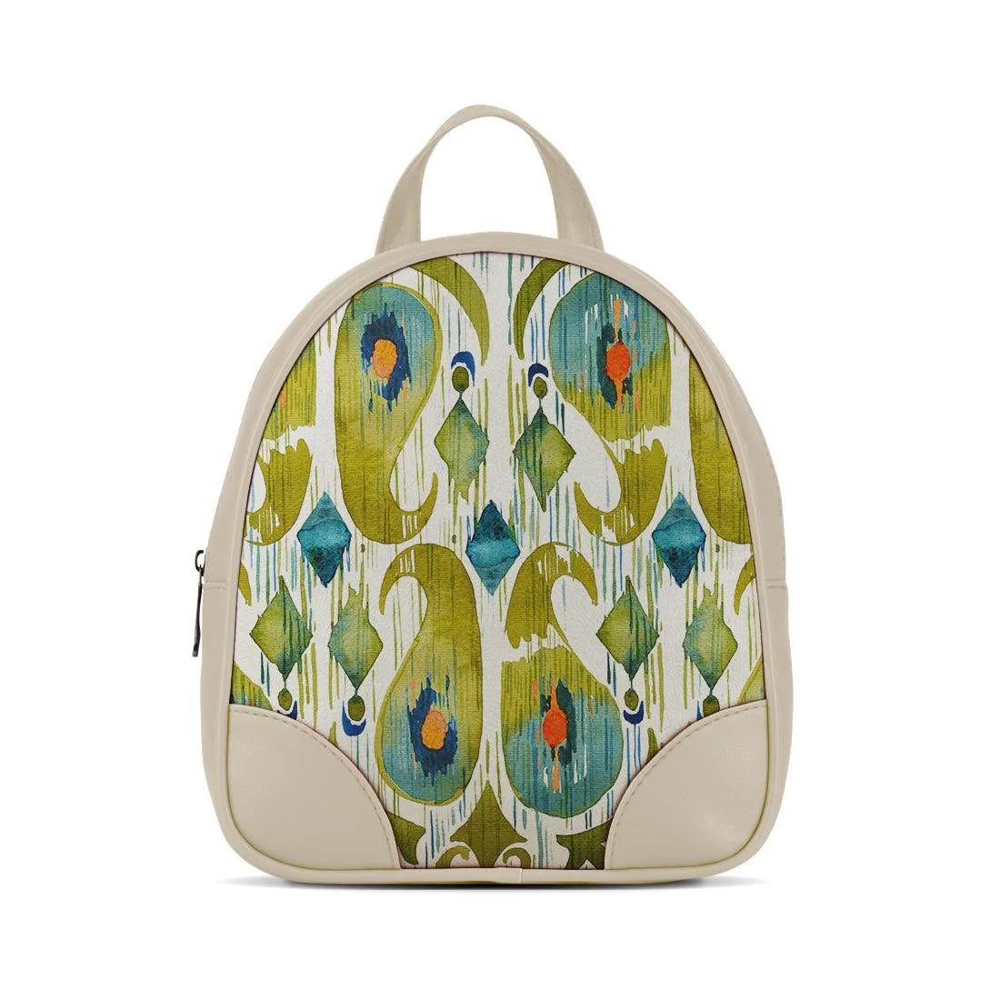 Beige O Mini Backpacks Indian cucumbers - CANVAEGYPT