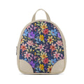 Beige O Mini Backpacks Purple Floral