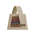 Beige One Handed Bag African Pattern