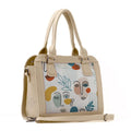 Beige Travel Hobo Bag Faces