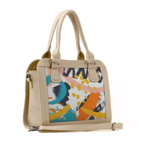 Beige Travel Hobo Bag Paint - CANVAEGYPT