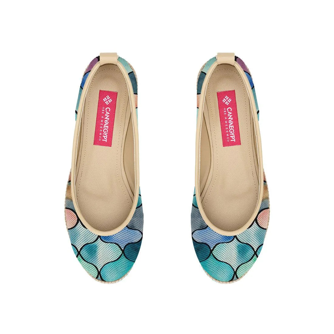 Beige Voyage Round Toe Bloom - CANVAEGYPT