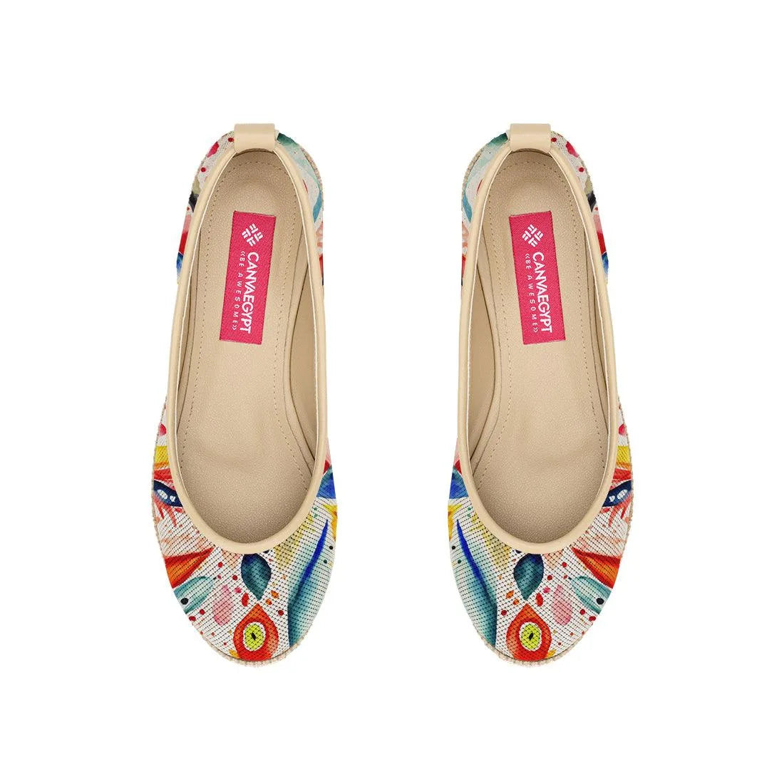 Beige Voyage Round Toe Crossed - CANVAEGYPT