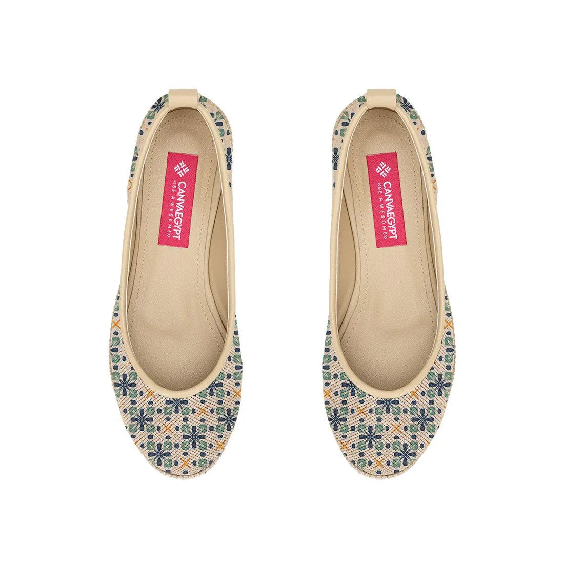 Beige Voyage Round Toe Decorated - CANVAEGYPT