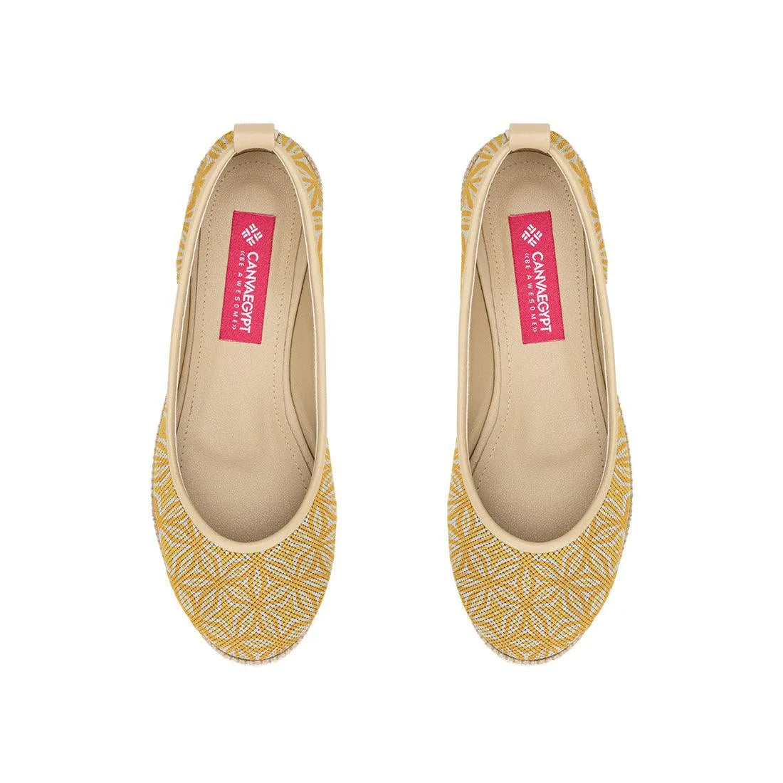 Beige Voyage Round Toe Yellow - CANVAEGYPT