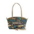 Beige Wide Tote Bag Musical