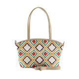 Beige Wide Tote Bag Pixely - CANVAEGYPT