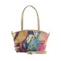Beige Wide Tote Bag Sea Herbs
