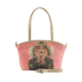 Beige Wide Tote Bag Spagetti hair