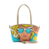 Beige Wide Tote Bag The summer girl - CANVAEGYPT