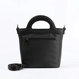 Black Top Handle Handbag Big Leafs - CANVAEGYPT