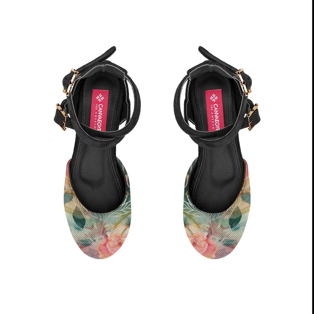 Black Chunky Sandal Flower - CANVAEGYPT