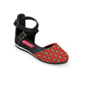 Black Chunky Sandal Red Sectors