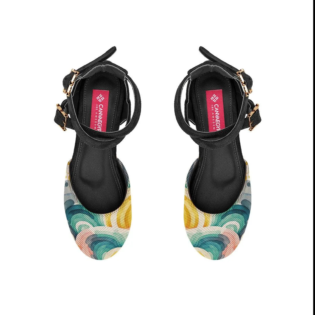 Black Chunky Sandal Scribbles - CANVAEGYPT