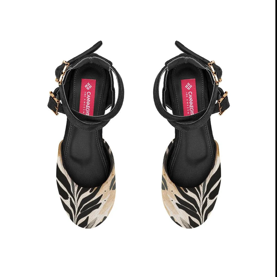 Black Chunky Sandal Short Leaf - CANVAEGYPT