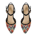 Black Closed Strap Sandal Triangles