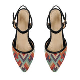 Black Closed Strap Sandal Triangles - CANVAEGYPT
