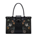 Black Double Handle Dark Floral