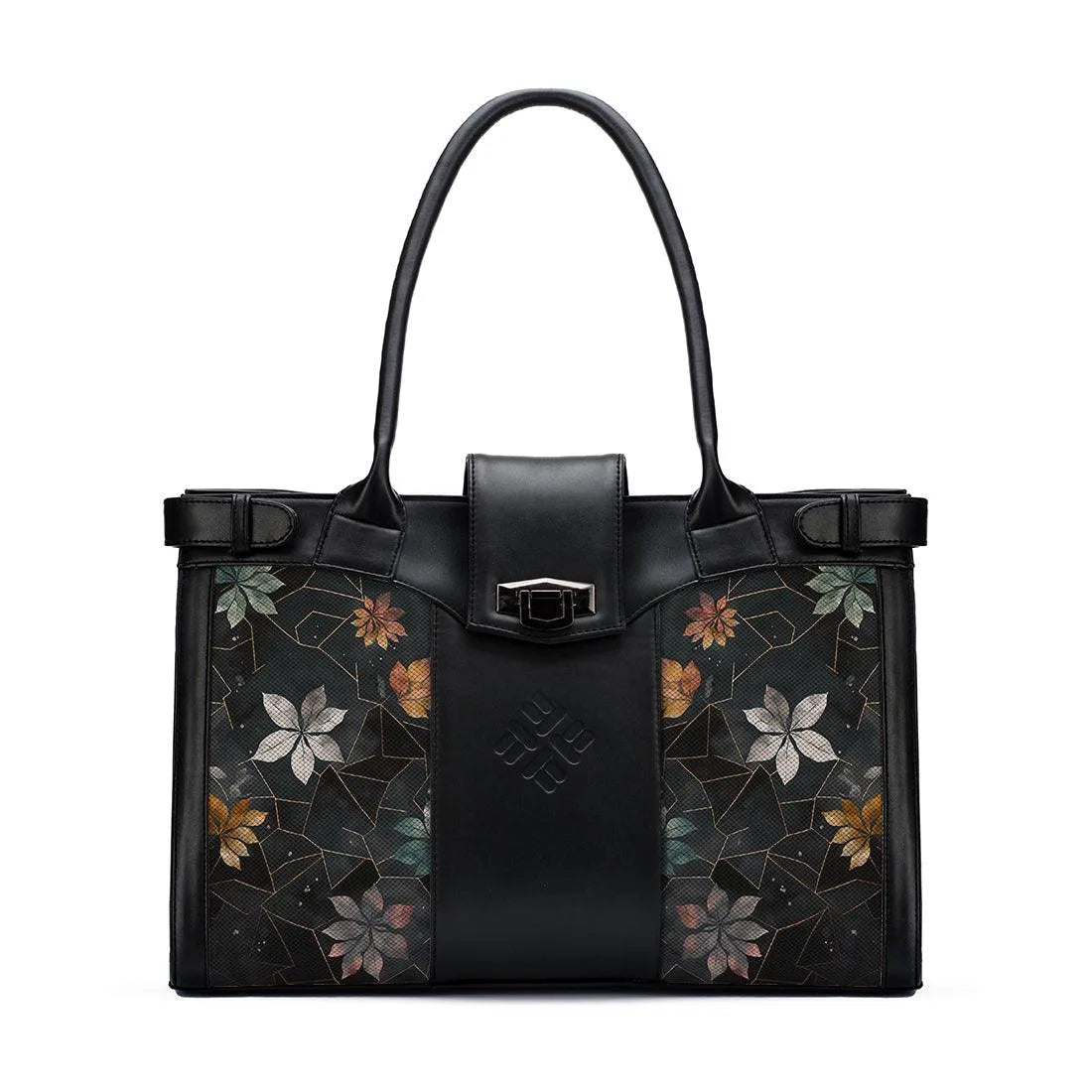 Black Double Handle Dark Floral - CANVAEGYPT