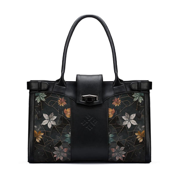 Black Double Handle Dark Floral - CANVAEGYPT