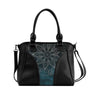Black Ladies Handbag Blue mandala