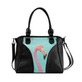 Black Ladies Handbag Flamingo