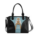 Black Ladies Handbag Sun Flower