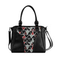 Black Ladies Handbag Triangles Red